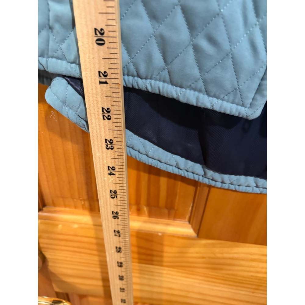 Barbour Quilted Vest Blue Diamond Quilt Zip Pockets Women’s US 10 UK 14 - Picture 10 of 11